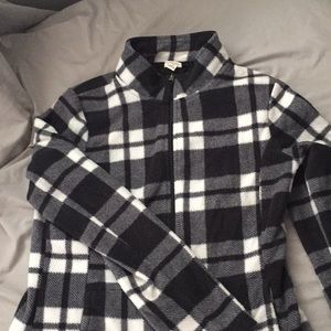 Full zip patterned fleece